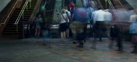 Commuters on Escalators – Timelapse Boston